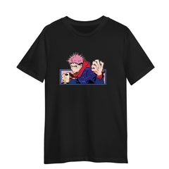 Yuji Itadori Japanese Anime Jujutsu Kaisen Anime Manga Gifts Adult Unisex Black T-shirt