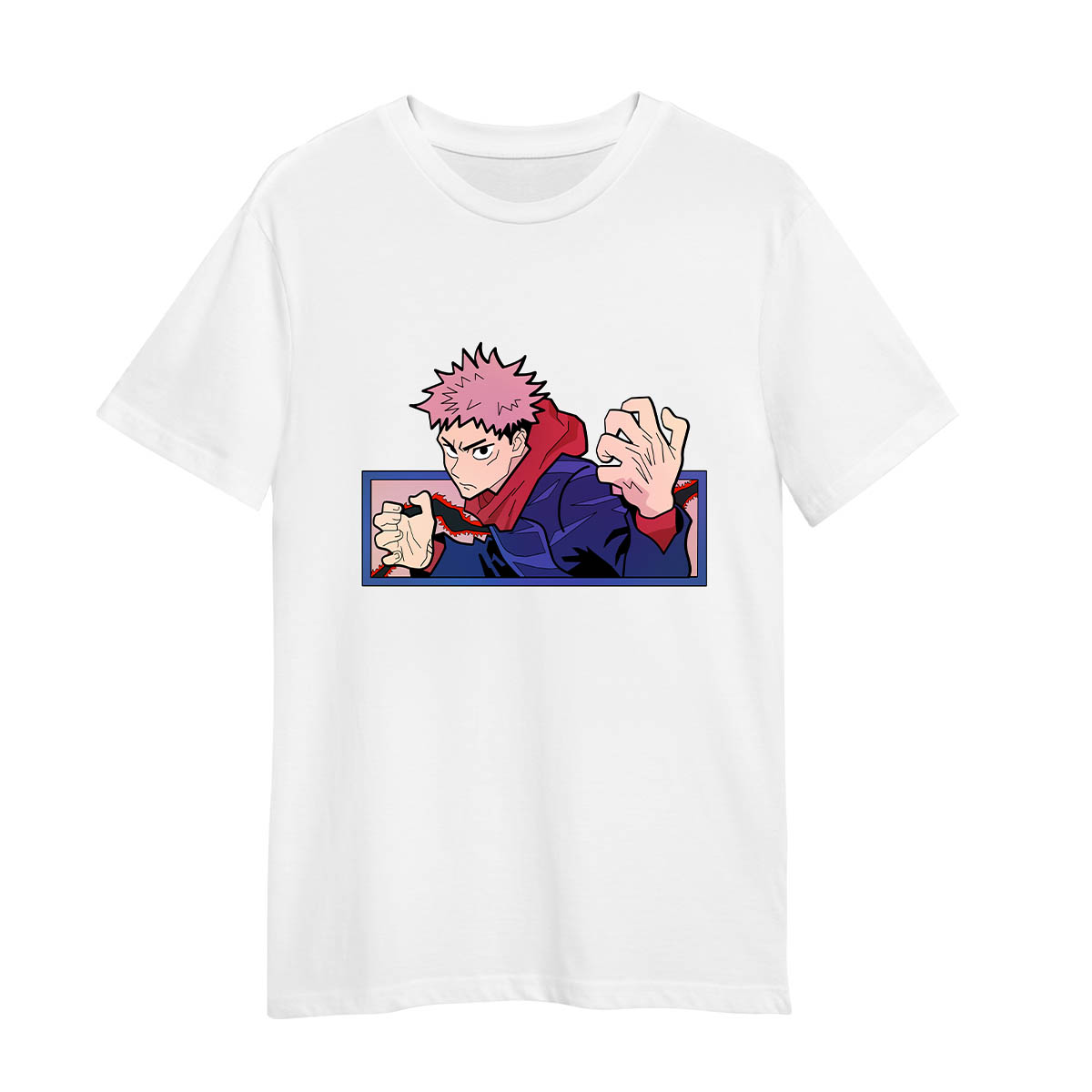 Yuji Itadori Japanese Anime Jujutsu Kaisen Anime Manga Gifts Adult Unisex White T-shirt