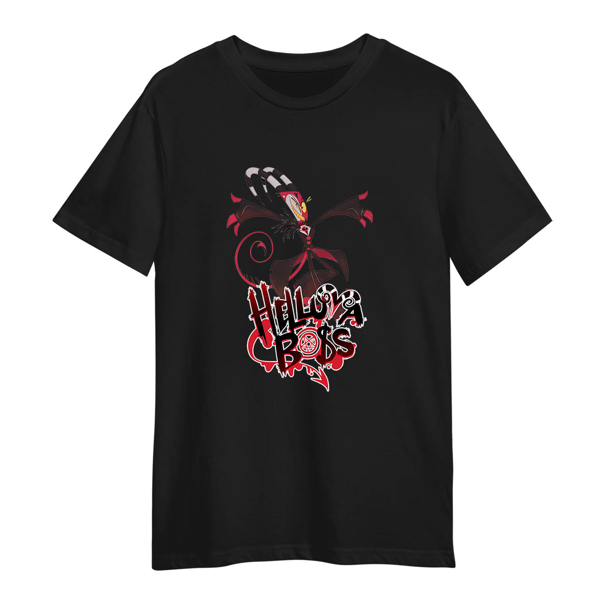 Helluva Boss Anime Adult Unisex Black T-shirt