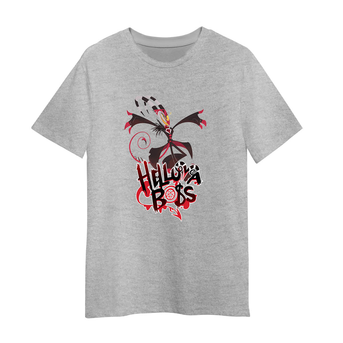 Helluva Boss Anime Grey T-shirt for Kids