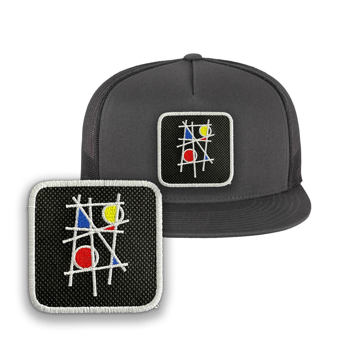 Mondorian Cap Arty Abstract Embroidered Baseball Hat by Forge Bros