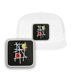 Mondorian Cap Arty Abstract Embroidered Baseball Hat by Forge Bros