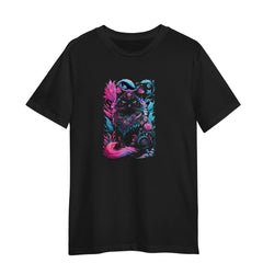 Mystical cat illustration Sassy Cat Magic Black T-shirt