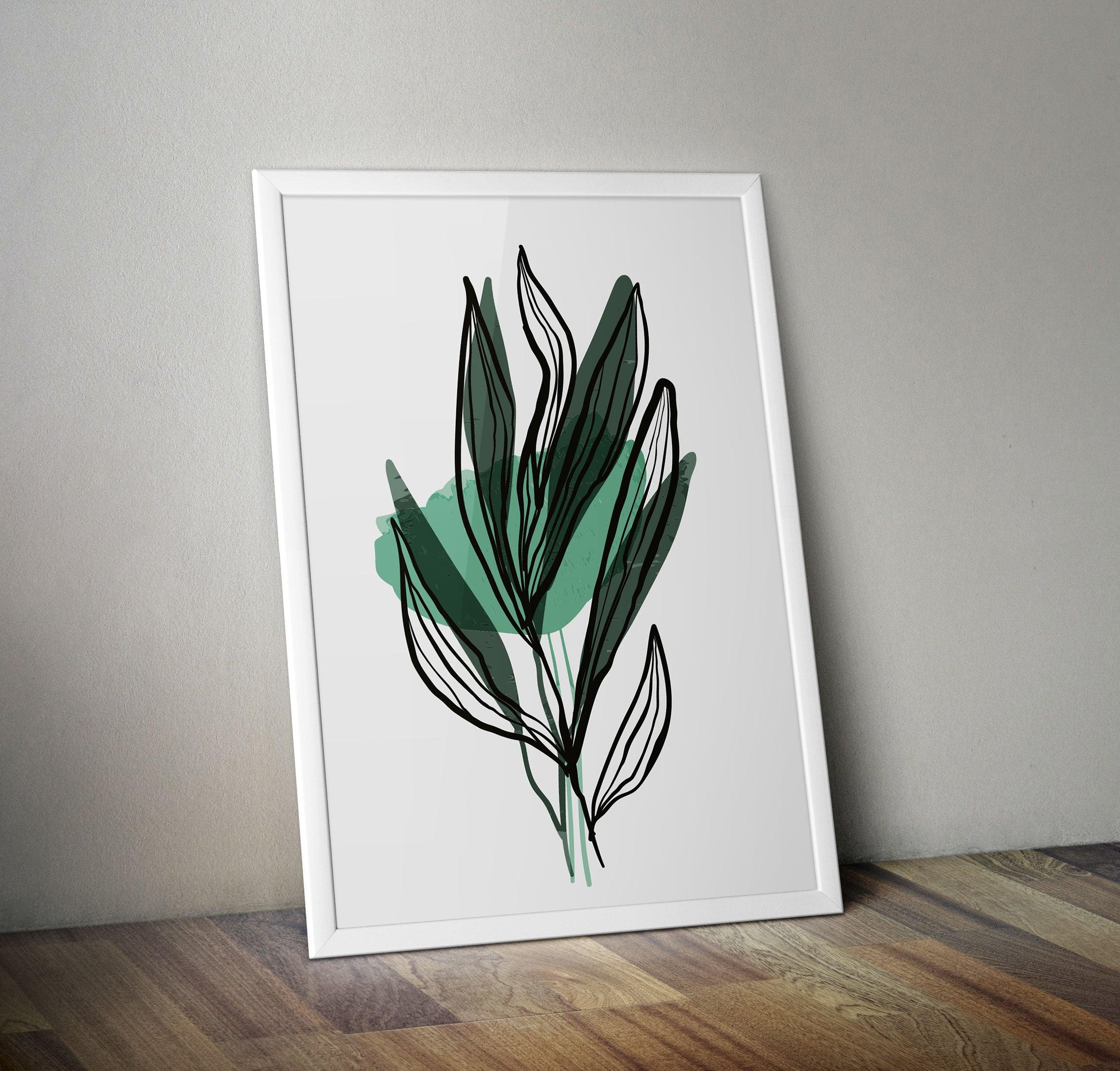 Botanical Art Prints Living Room Home Décor 02 - Kuzi Tees