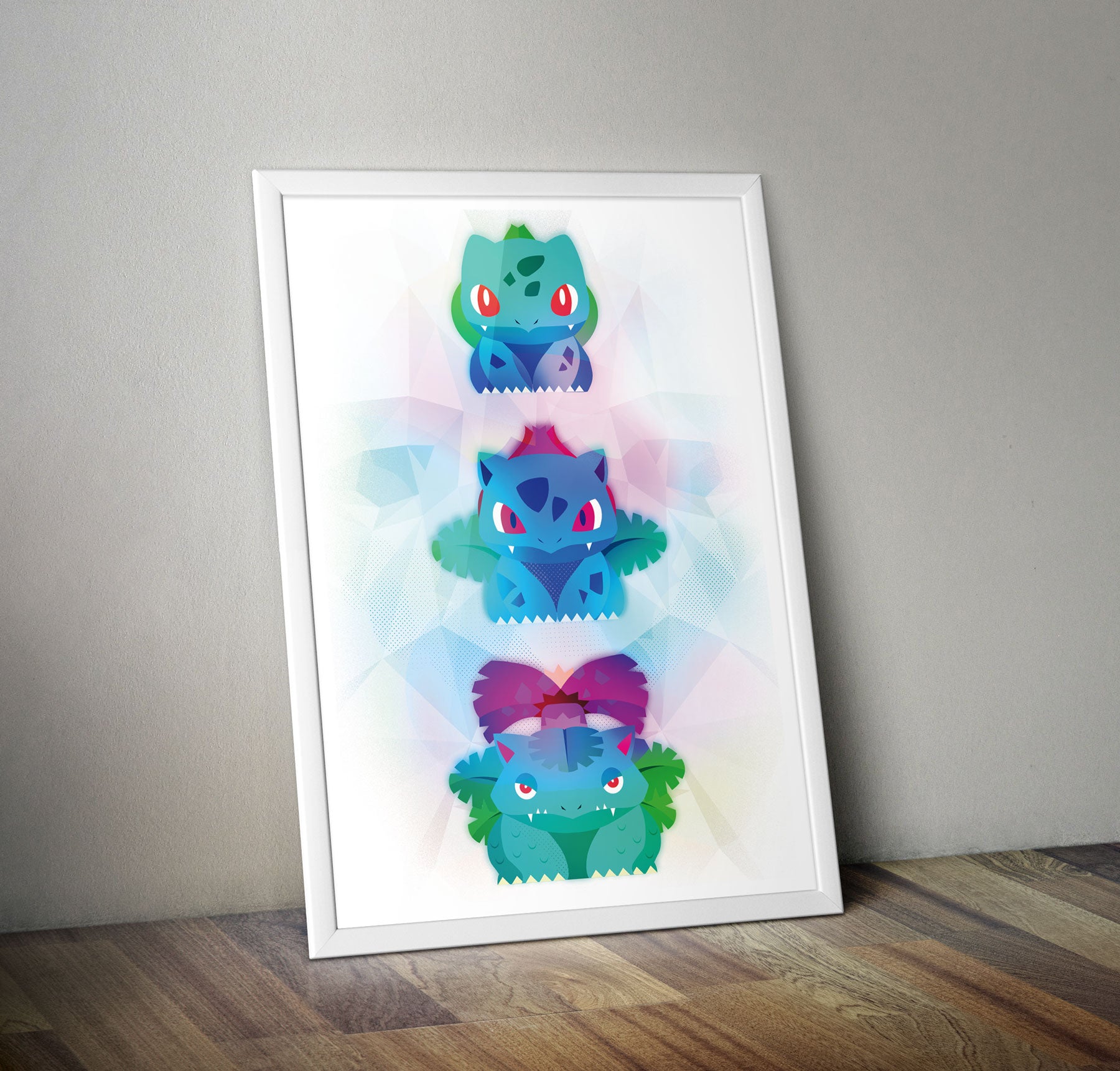 Venusaur Evolution Pokemon Go Print Anime Manga Wall Art A2 Size gift idea - Kuzi Tees
