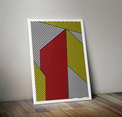 A2 Wall Art Abstract Poster Line Letter Canvas Digital Unique Art Modern Decors - Kuzi Tees