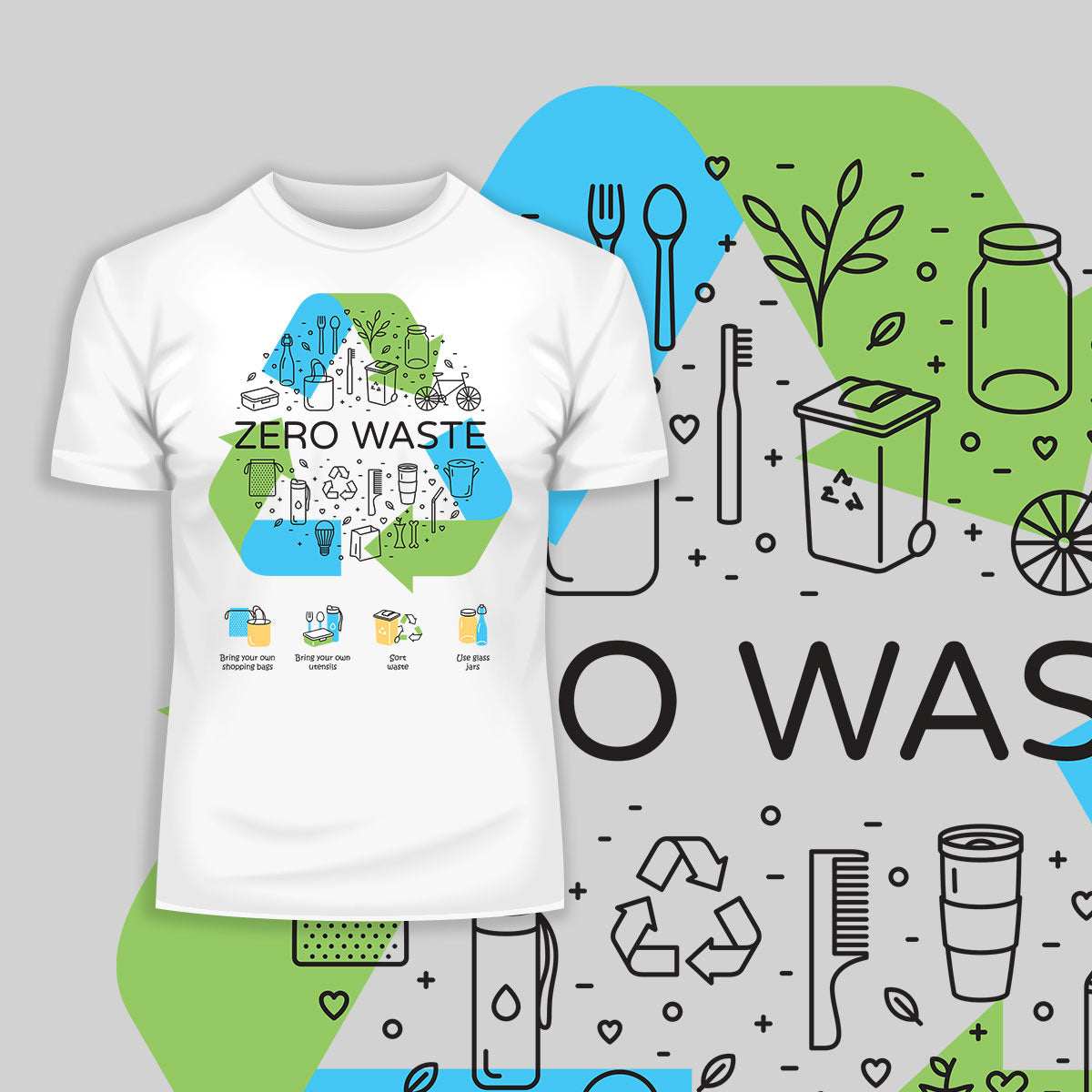 Zero Waste Please Recycle T-Shirt - Kuzi Tees