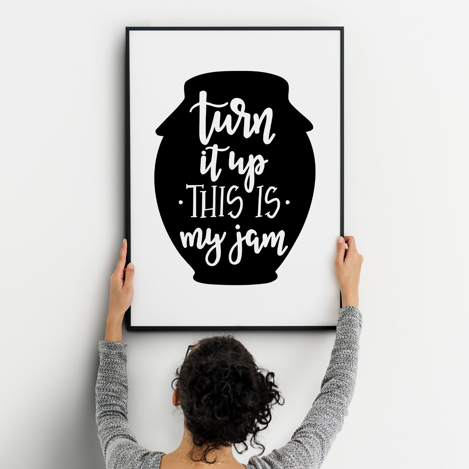 Turn It Up This Is My Jam A4 A3+A2 Posters Wall Art Home - Kuzi Tees