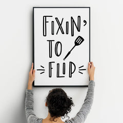 Fixin To Flip A4 A3+A2 Posters Wall Art Home - Kuzi Tees