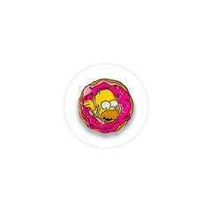 Homer Loves doughnut Funny TV Enamel Pin Badge - Kuzi Tees