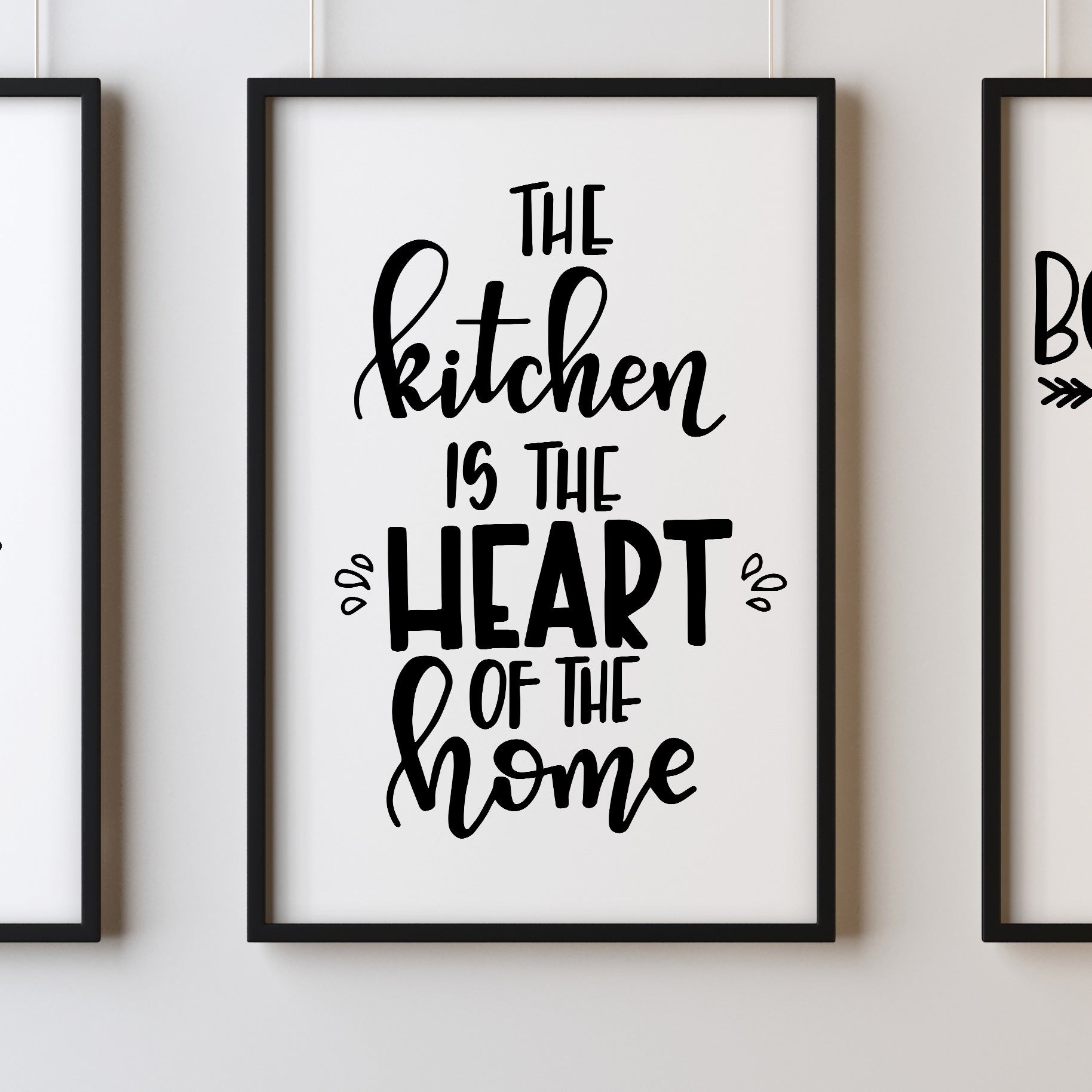 The Kitchen Is The Heart Of The Home A4 A3+A2 Posters Wall Art Home - Kuzi Tees