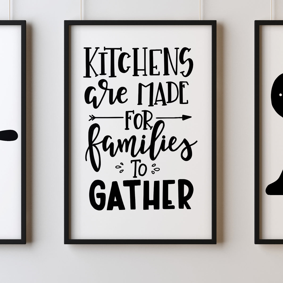 Kitchens Are Made For Families To Gather A4 A3+A2 Posters Wall Art Home - Kuzi Tees