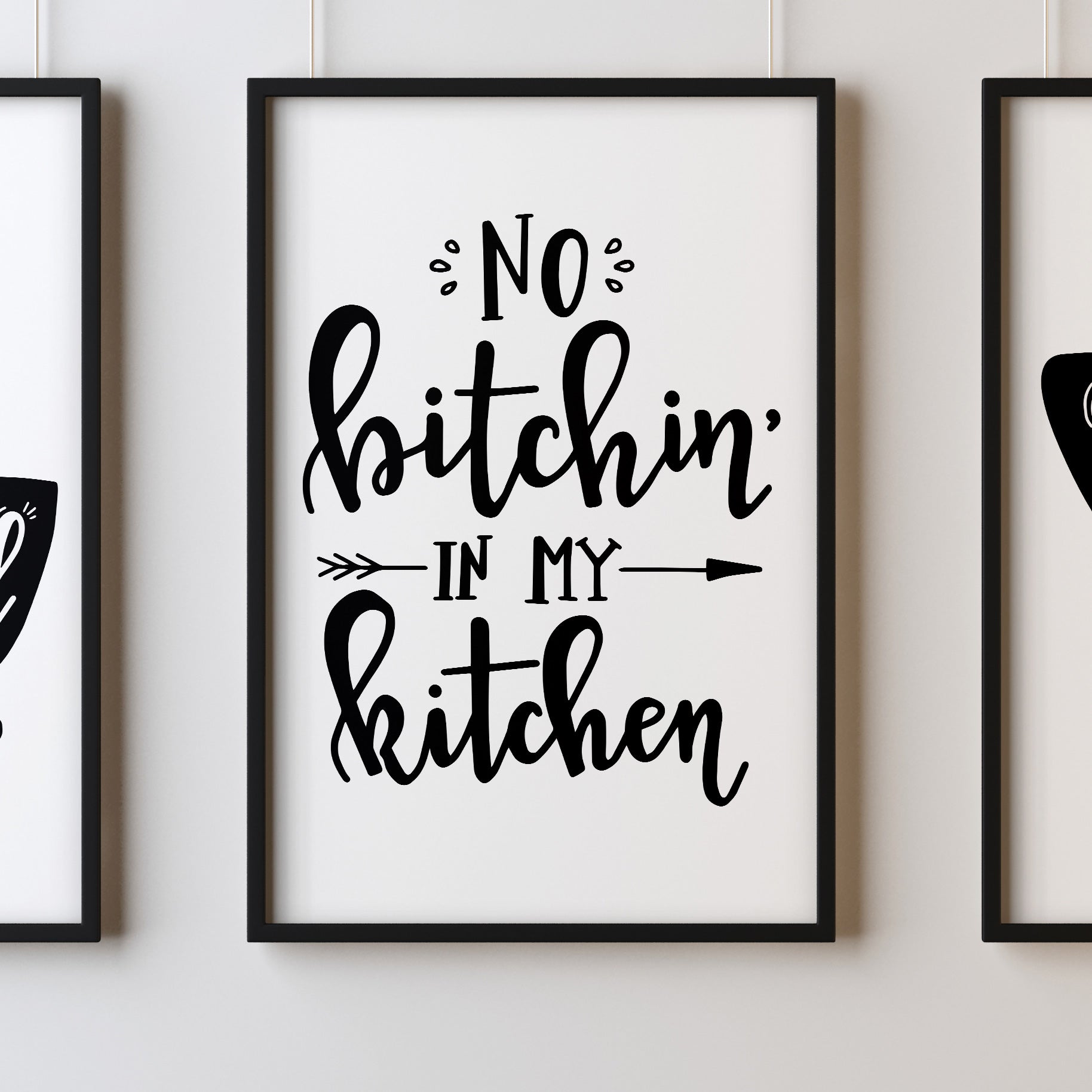 No Kitchin In My Kitchen A4 A3+A2 Posters Wall Art Home - Kuzi Tees