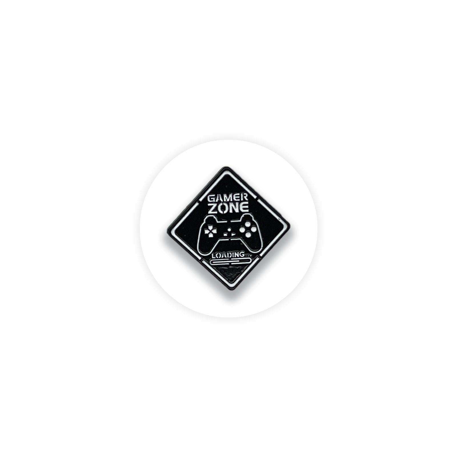 Gamer zone Nostalgia Arcade Console Pin Badge - Kuzi Tees