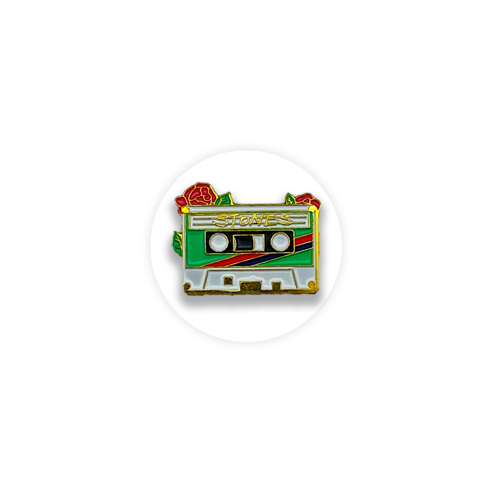 Stones' cassette Tape Nostalgia Enamel Pin Badge - Kuzi Tees