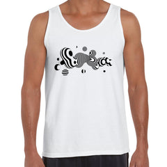 3D Fluid Steel Black & White Ball Unique Design Tank Top - Kuzi Tees