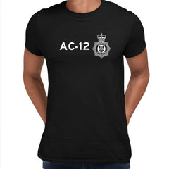 AC-12 Inspired By Police Logo TV series Black 2XL Unisex T-Shirt - Discounted - Kuzi Tees