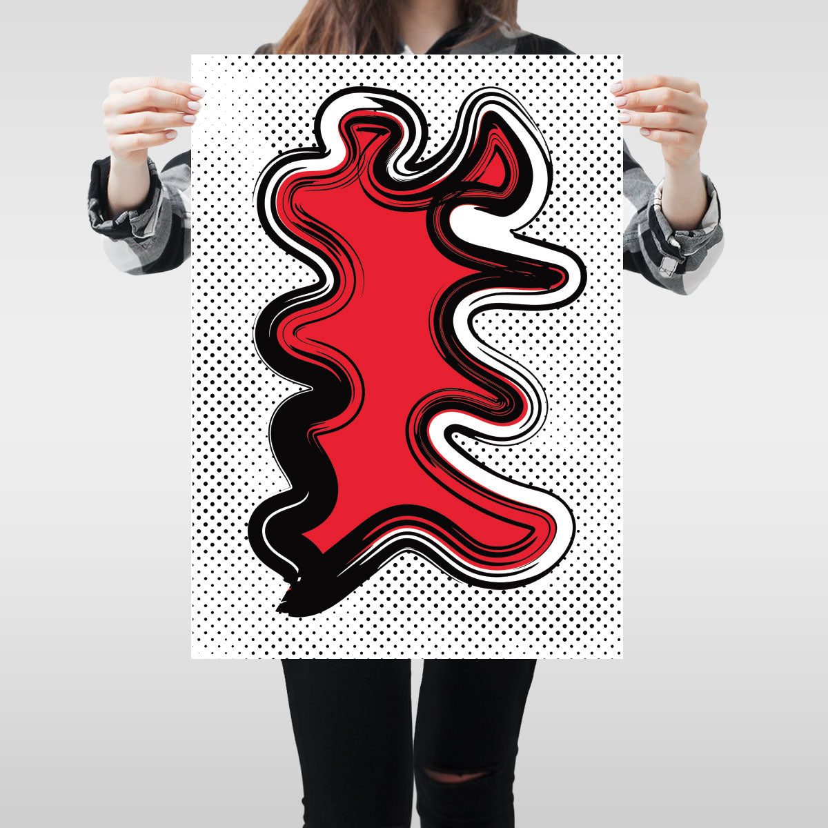 Pop Art Print Original Abstract Wall Art Unique Design A2 Roy Lichtenstein Type - Kuzi Tees