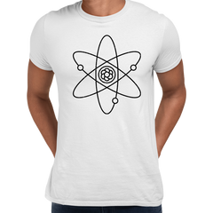NEW Atom Atomic Symbol Physics Album Geek Nerd Science Mens Crew Neck T Shirt - Kuzi Tees