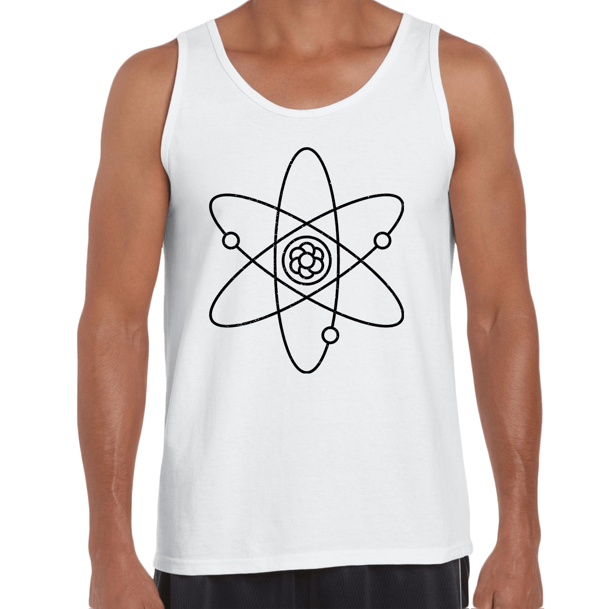 Atomic Symbol Tank Top Physics Album Geek Nerd Science - Kuzi Tees