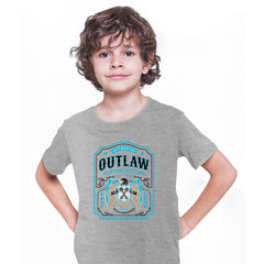 Biker Authentic Outlaw T-Shirt Motorbike Motorcycle Cafe Racer Chopper Bike T-shirt for Kids - Kuzi Tees