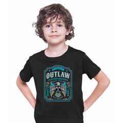 Biker Authentic Outlaw T-Shirt Motorbike Motorcycle Cafe Racer Chopper Bike T-shirt for Kids - Kuzi Tees