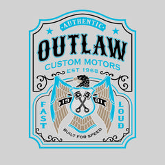 Biker Authentic Outlaw Motorbike Motorcycle Cafe Racer Chopper Bike Baby & Toddler Body Suit - Kuzi Tees