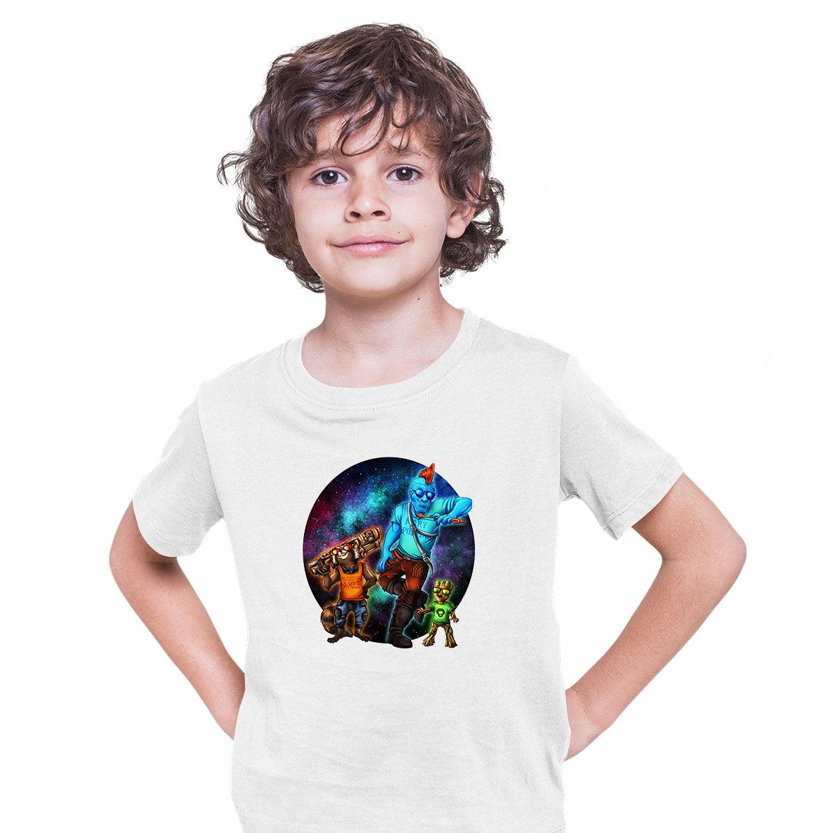 Guardians of the galaxy Baby Groot Rocket and Yondu Kids T-Shirt - Kuzi Tees