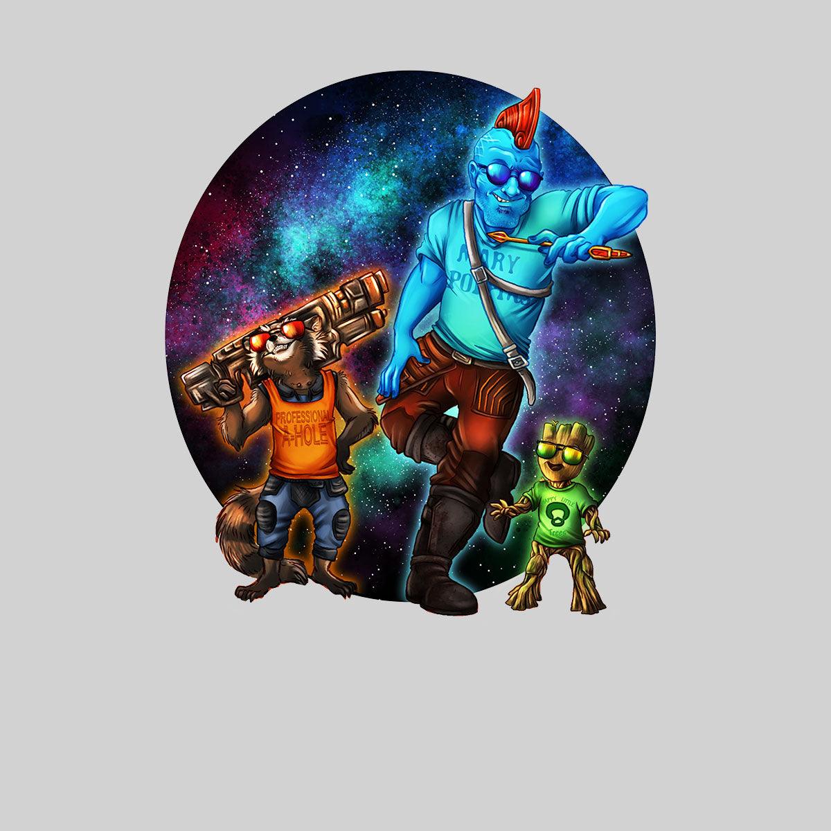 Guardians of the galaxy Baby Groot Rocket and Yondu Adult T-shirt - Kuzi Tees