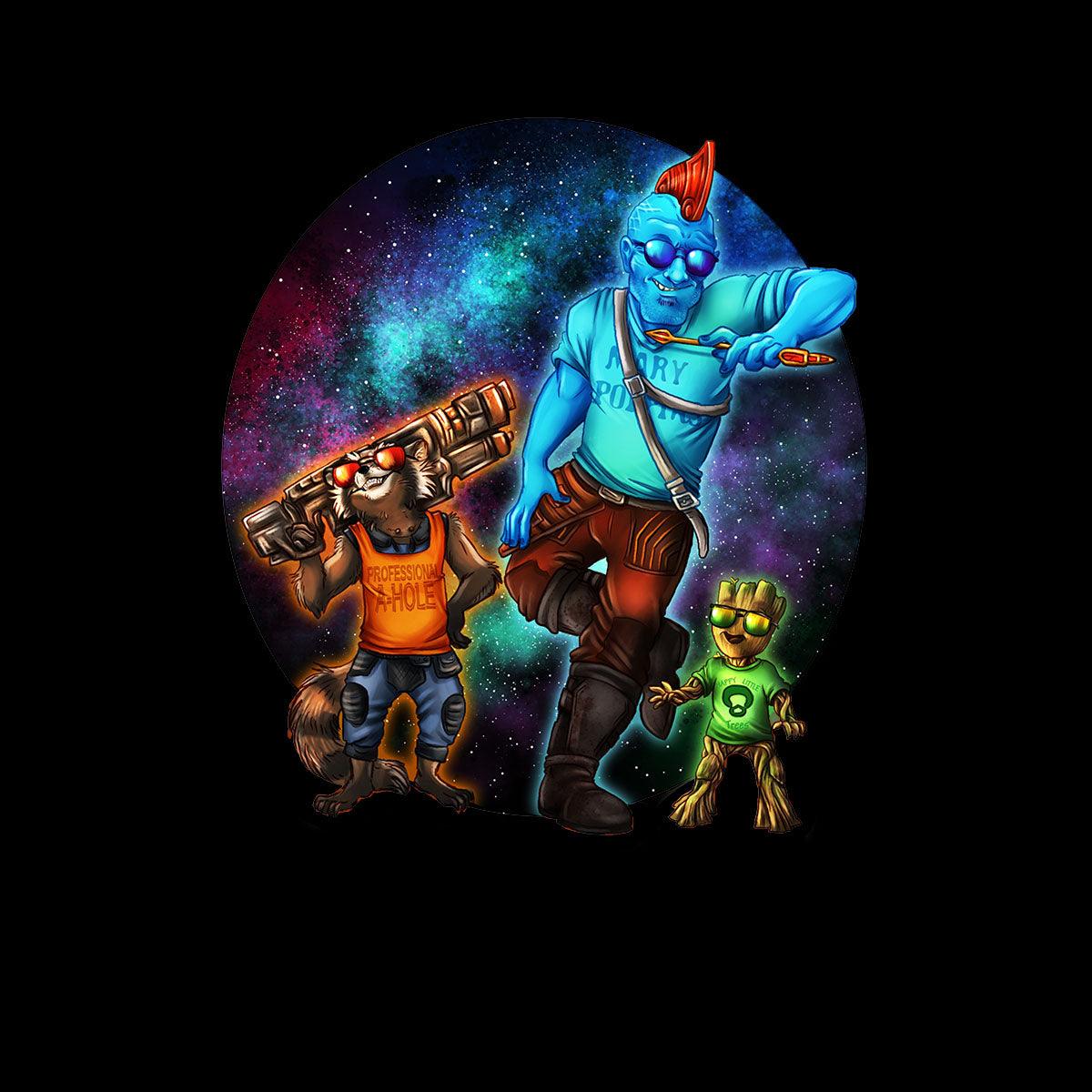 Guardians of the galaxy Baby Groot Rocket and Yondu Adult T-shirt - Kuzi Tees