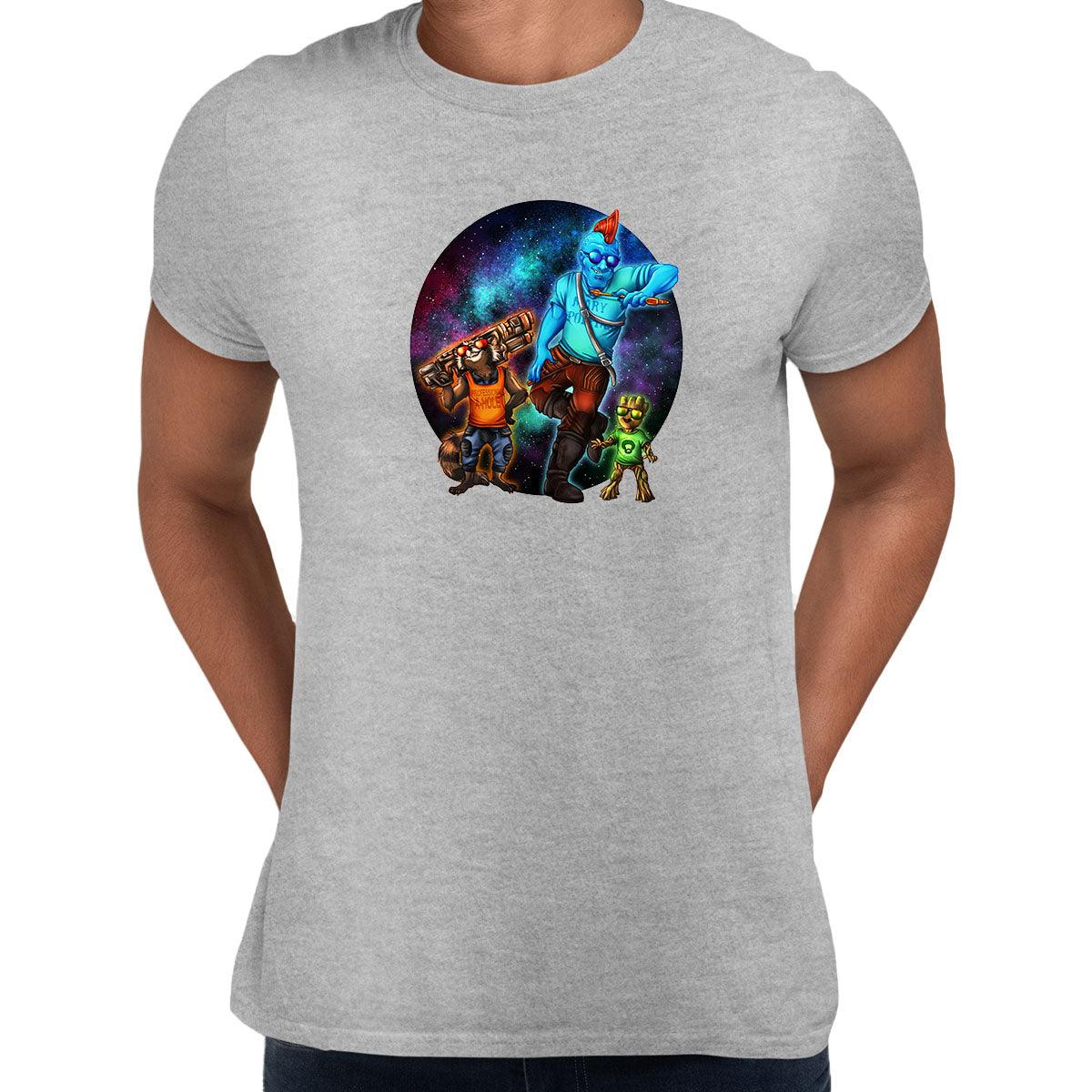 Guardians of the galaxy Baby Groot Rocket and Yondu Adult T-shirt - Kuzi Tees