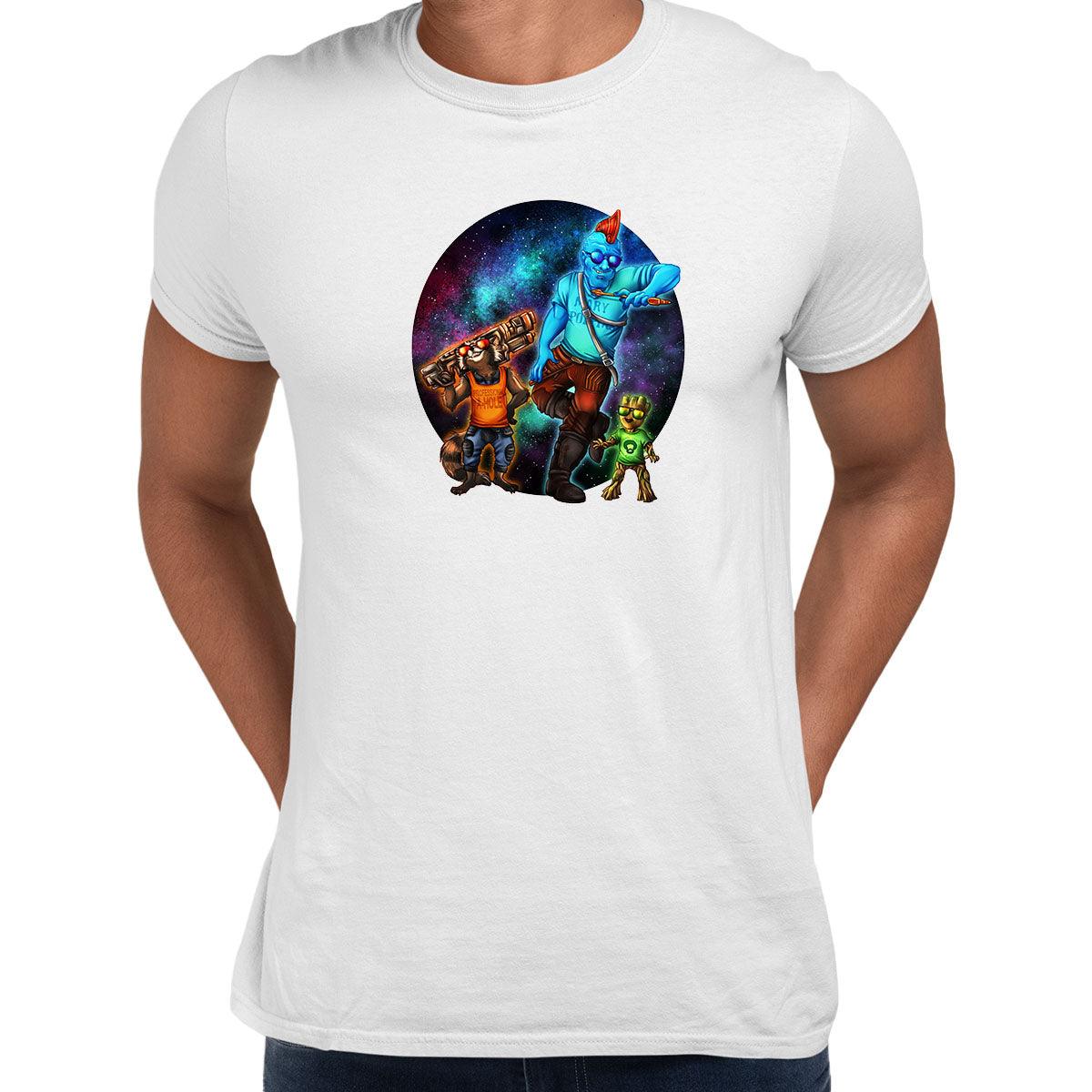 Guardians of the galaxy Baby Groot Rocket and Yondu Adult T-shirt - Kuzi Tees