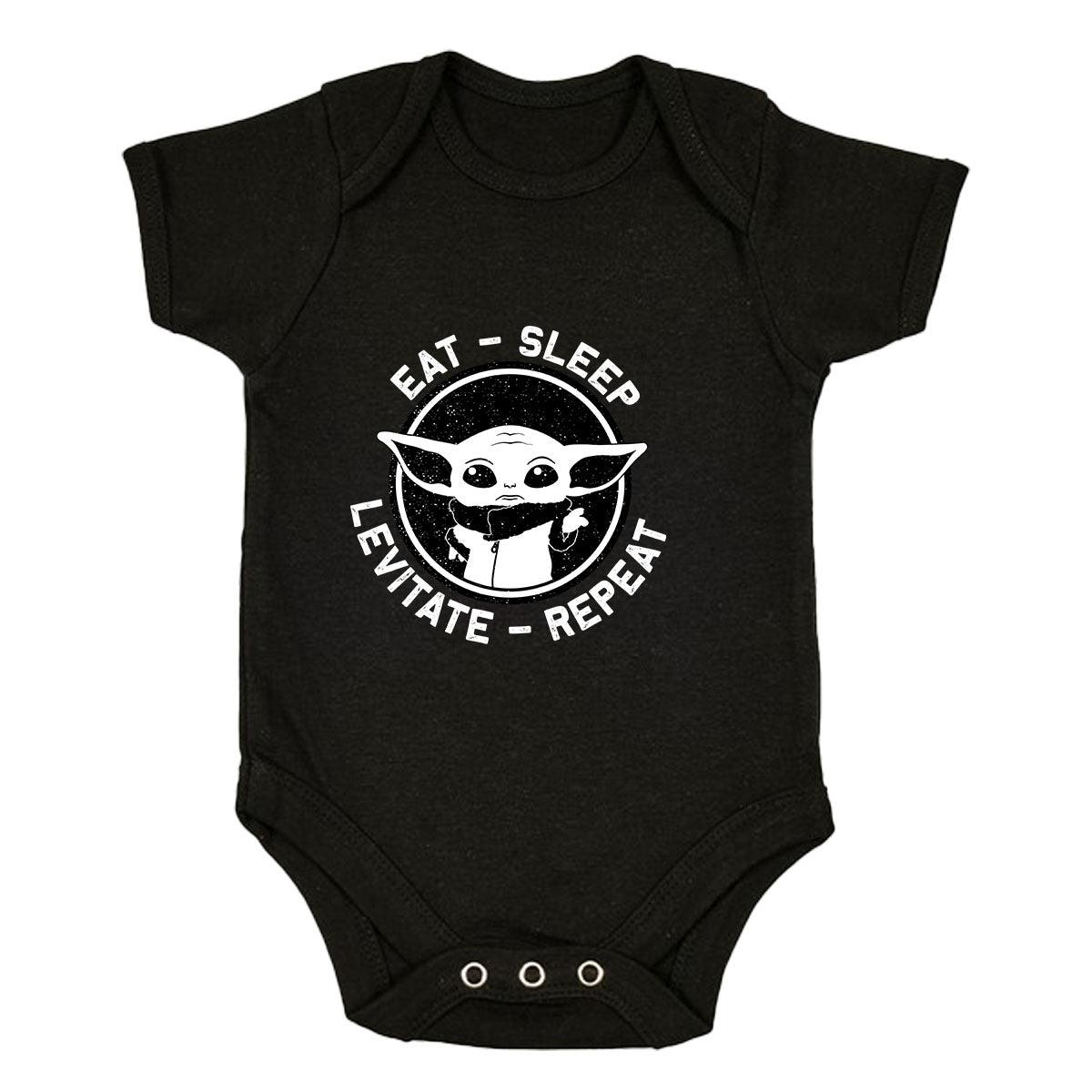 Baby Yoda Novelty Funny Gift Star Wars Mandalorian Baby & Toddler Body Suit - Kuzi Tees