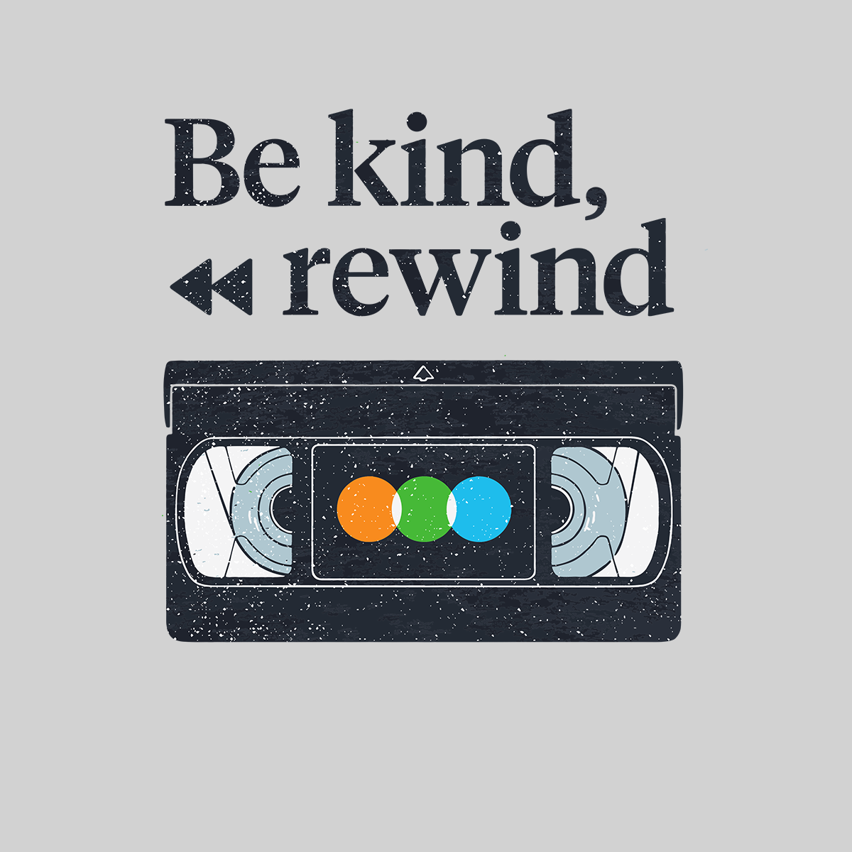 VHS Cassette Retro T Shirt Be Kind Rewind Old Video Cassette tape - Kuzi Tees