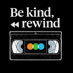 VHS Cassette Retro T Shirt Be Kind Rewind Old Video Cassette tape - Kuzi Tees