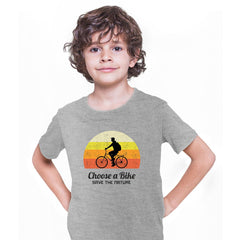 Cycling T-Shirt Choose a Bike-Save the nature Bicycle Racer Road T-shirt for Kids - Kuzi Tees