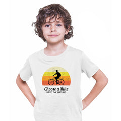 Cycling T-Shirt Choose a Bike-Save the nature Bicycle Racer Road T-shirt for Kids - Kuzi Tees