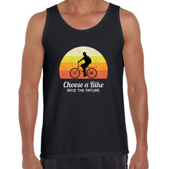 Cycling Choose a Bike-Save the nature Bicycle Racer Road Adult Unisex Tank Top - Kuzi Tees