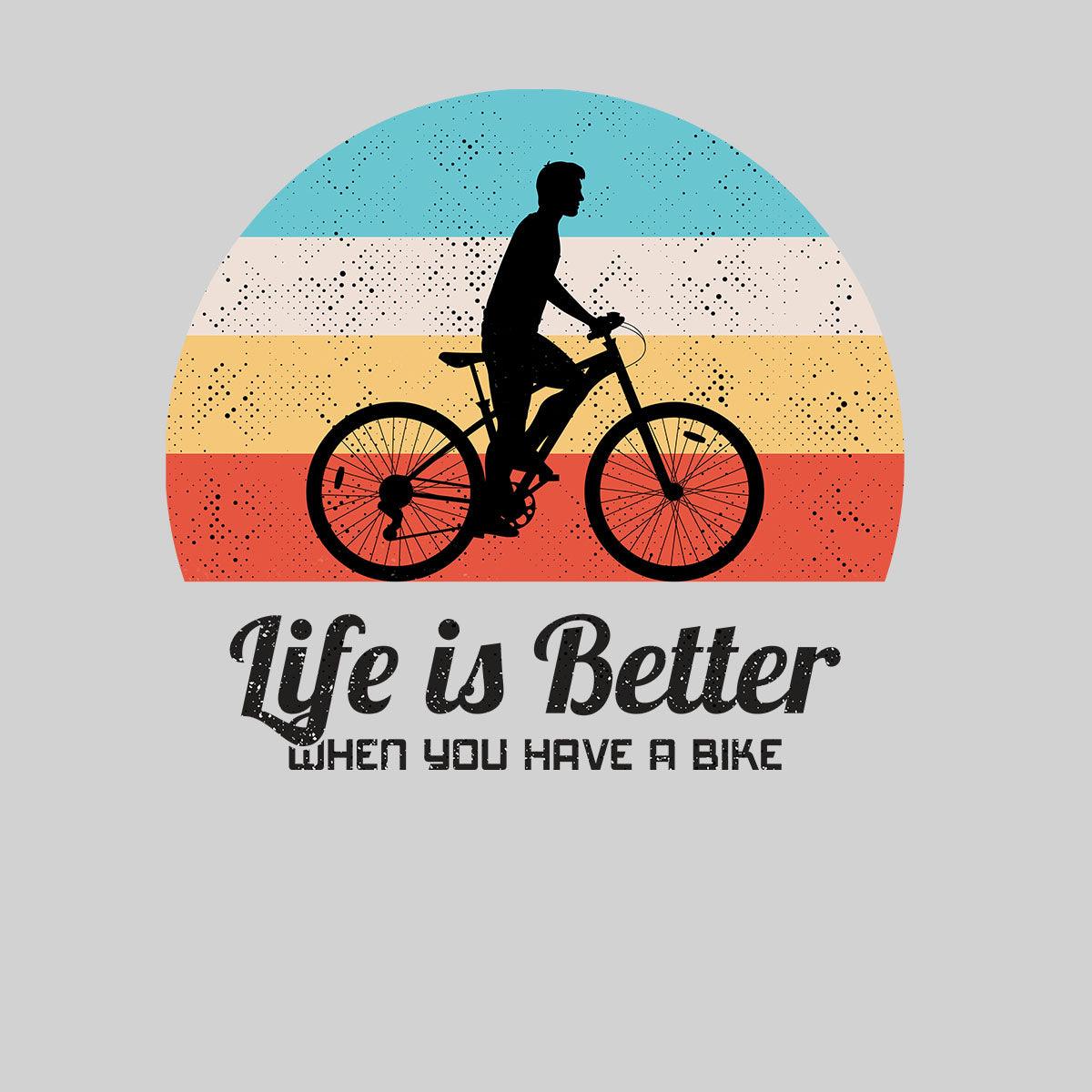 Cycling T-Shirt Life is better when you have a Bike Bicycle Racer Road Adult Unisex T-Shirt - Kuzi Tees