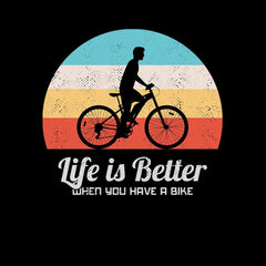 Cycling T-Shirt Life is better when you have a Bike Bicycle Racer Road T-shirt for Kids - Kuzi Tees