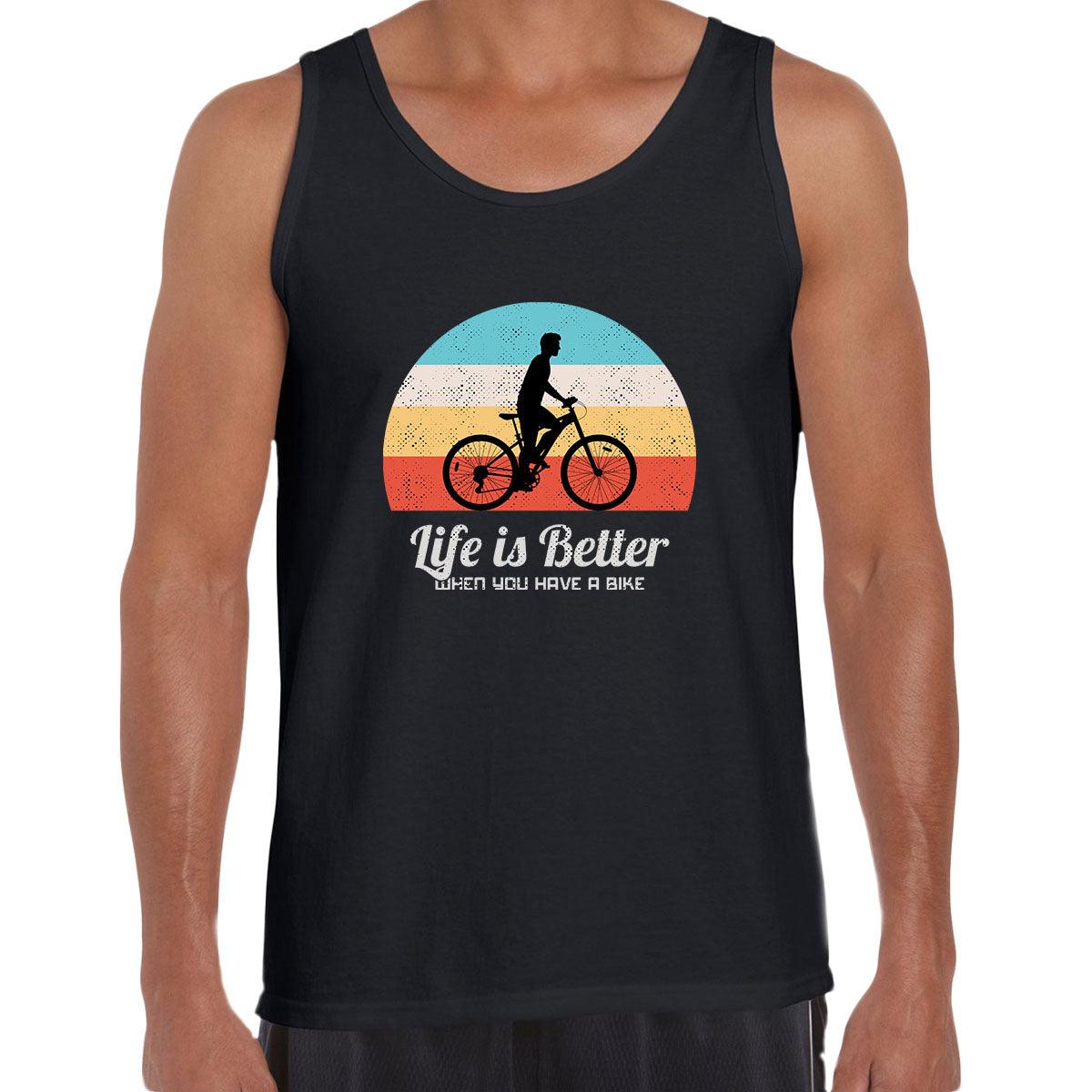 Cycling Life is better when you have a Bike Bicycle Racer Road Adult Unisex Tank Top - Kuzi Tees