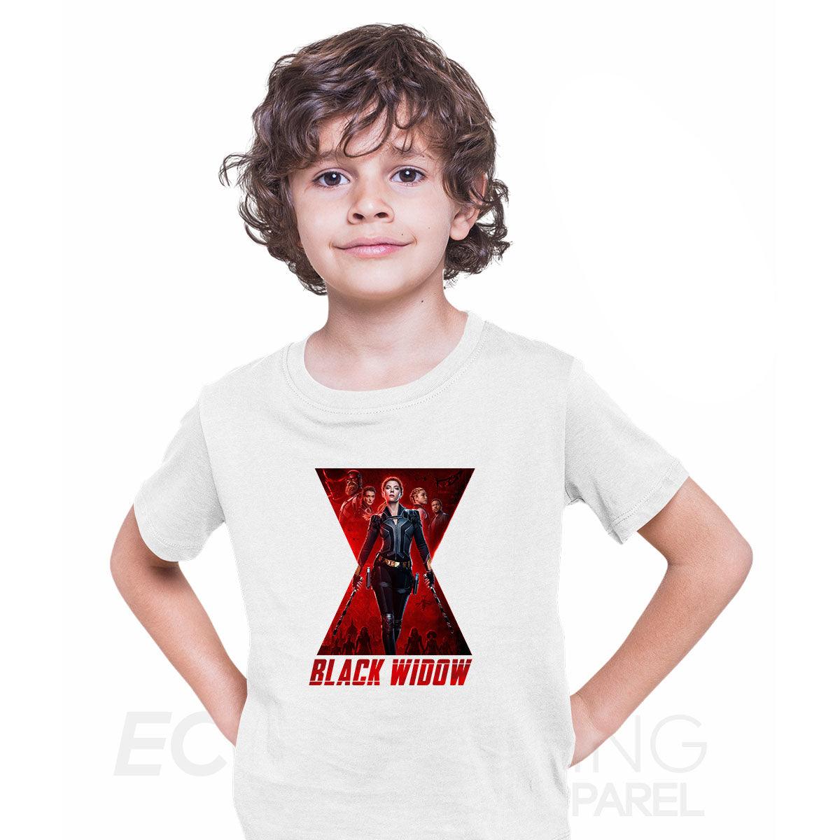 Black Widow Movie T-Shirt Action Marvel Adventure Superhero Adult Kids Gift Top T-shirt for Kids - Kuzi Tees