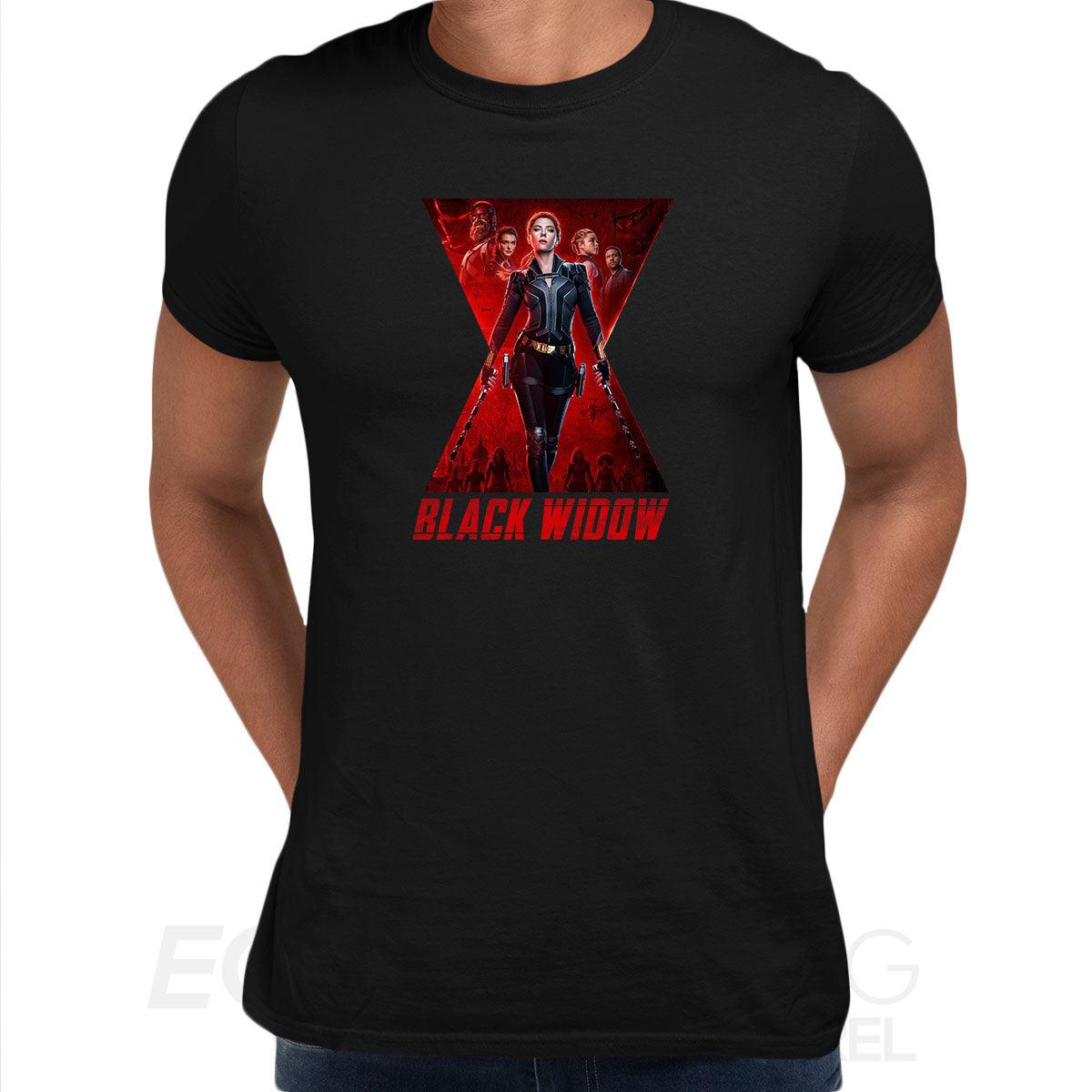 Black Widow Movie T-Shirt Action Marvel Adventure Superhero Adult Kids Gift Top Unisex Typography - Kuzi Tees