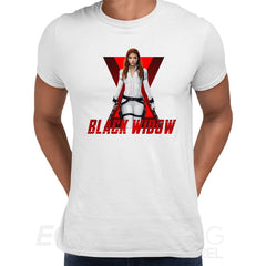 Marvel Studios Black Widow Scarlett Johansson Portrait White 3XL Unisex T-Shirt - Discounted - Kuzi Tees