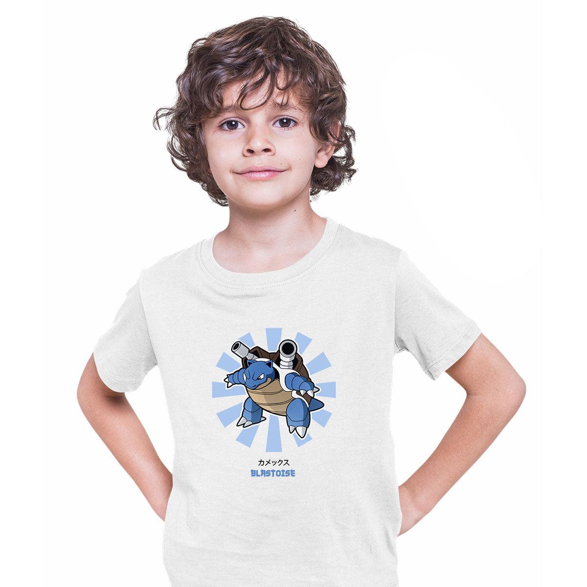 Blastoise Pokemon Movie Typography T-shirt for Kids - Kuzi Tees