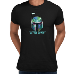 Boba Fett Settle Down Famous Star Wars character quote Unisex Male T-shirt - Kuzi Tees