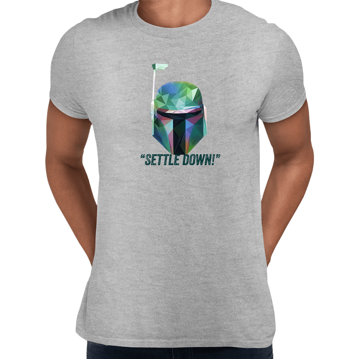 Boba Fett Settle Down Famous Star Wars character quote Unisex Male T-shirt - Kuzi Tees