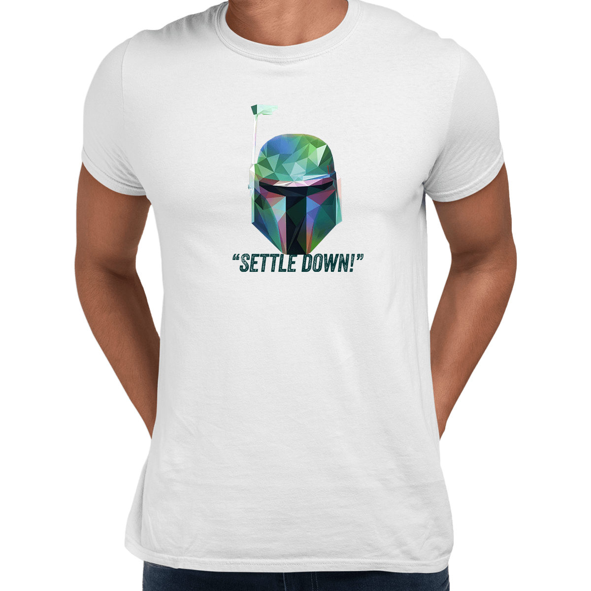 Boba Fett Settle Down Famous Star Wars character quote Unisex Male T-shirt - Kuzi Tees