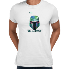 Boba Fett Settle Down Famous Star Wars character quote Unisex Male T-shirt - Kuzi Tees