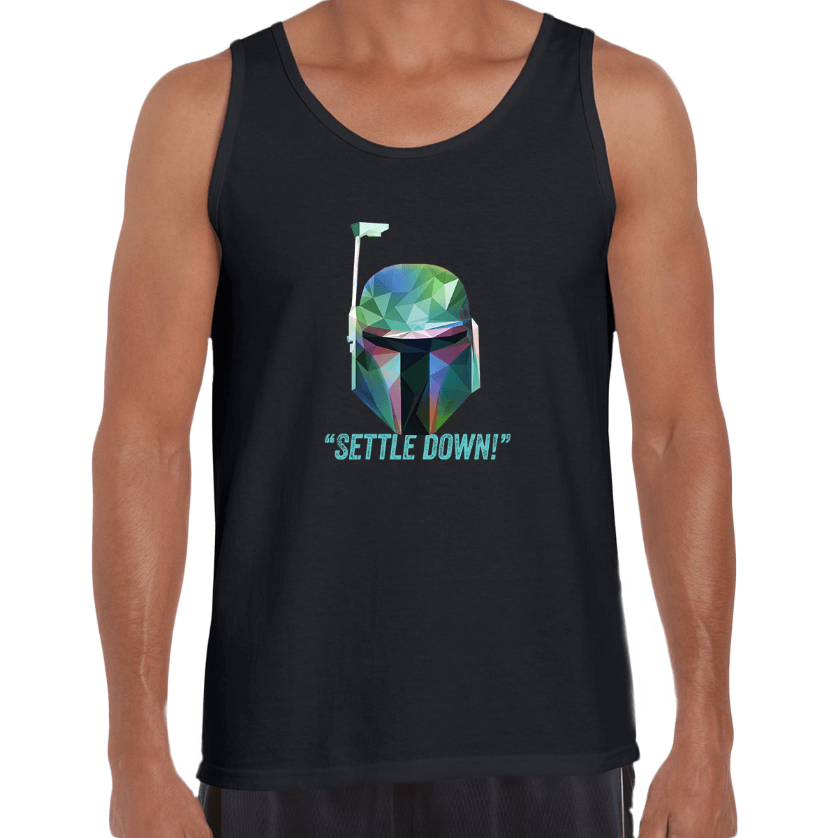 Boba Fett Settle Down Famous Star Wars character quote Unisex Movie Tank Top - Kuzi Tees